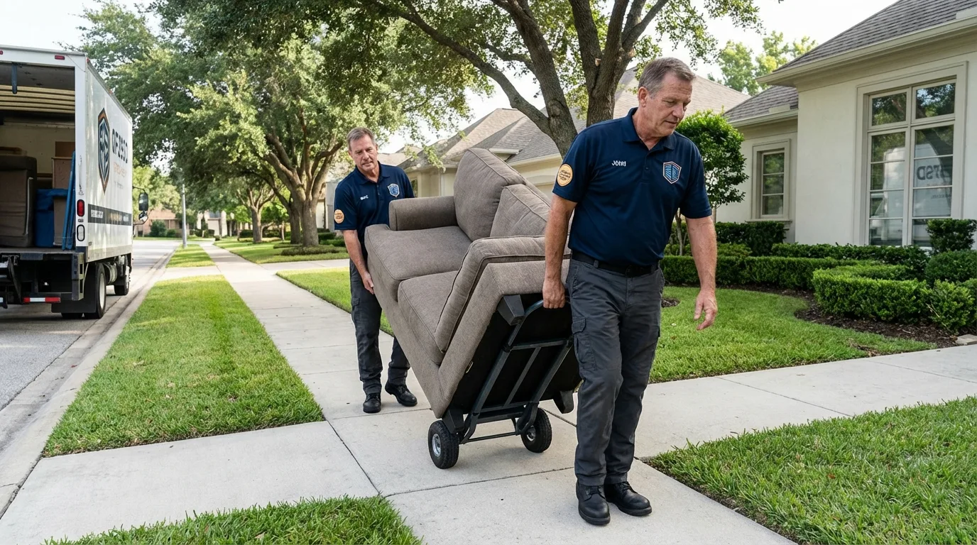 Local residential moving crew loading furniture in Trevorton, PA